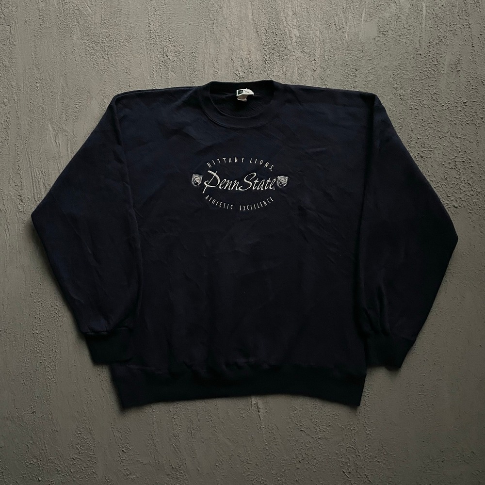 Vintage Penn State Embroidered Sweatshirt Mens XXL Navy 90s Pro Spirit